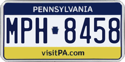 PA license plate MPH8458