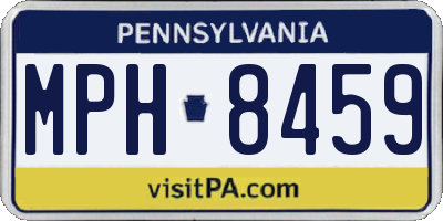 PA license plate MPH8459