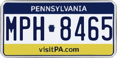 PA license plate MPH8465