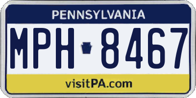 PA license plate MPH8467
