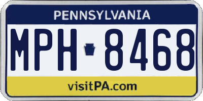 PA license plate MPH8468