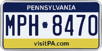PA license plate MPH8470