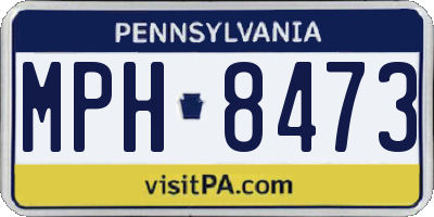 PA license plate MPH8473