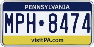 PA license plate MPH8474