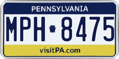 PA license plate MPH8475