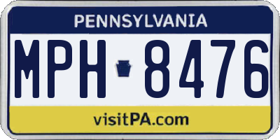 PA license plate MPH8476