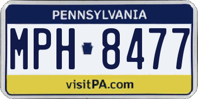 PA license plate MPH8477