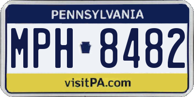 PA license plate MPH8482