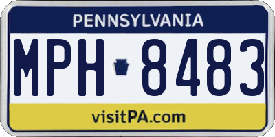 PA license plate MPH8483