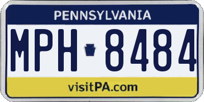 PA license plate MPH8484