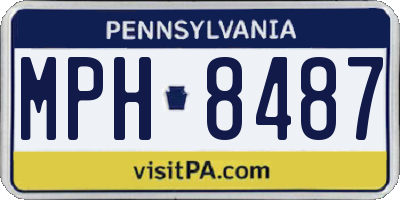PA license plate MPH8487