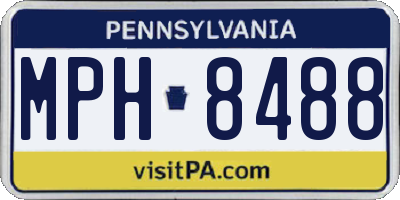 PA license plate MPH8488