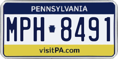 PA license plate MPH8491