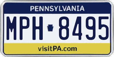 PA license plate MPH8495