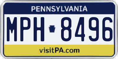 PA license plate MPH8496