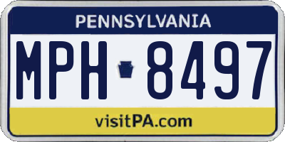PA license plate MPH8497