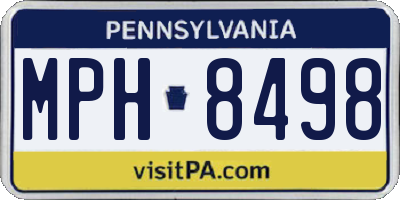 PA license plate MPH8498