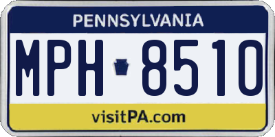 PA license plate MPH8510