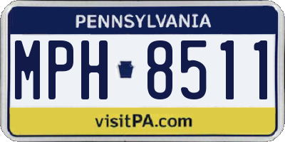 PA license plate MPH8511
