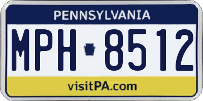 PA license plate MPH8512