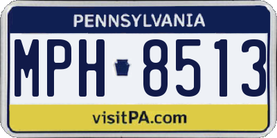 PA license plate MPH8513
