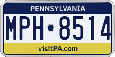 PA license plate MPH8514