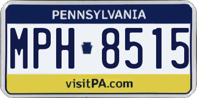 PA license plate MPH8515