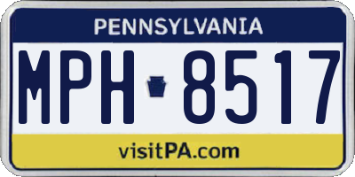 PA license plate MPH8517