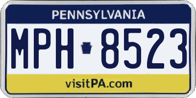 PA license plate MPH8523