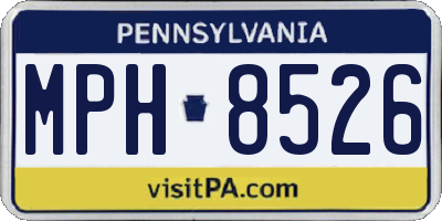 PA license plate MPH8526