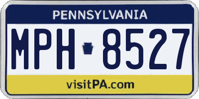 PA license plate MPH8527