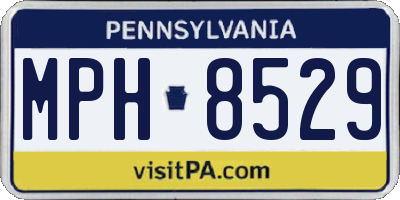 PA license plate MPH8529