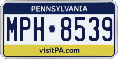 PA license plate MPH8539