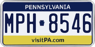 PA license plate MPH8546