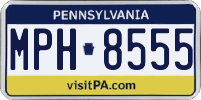 PA license plate MPH8555