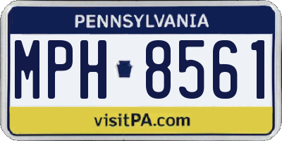 PA license plate MPH8561