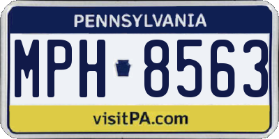 PA license plate MPH8563