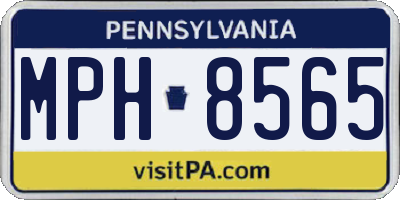 PA license plate MPH8565