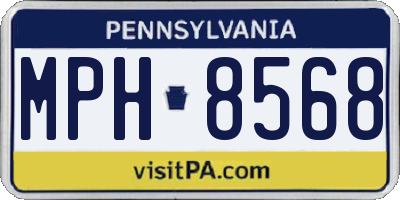 PA license plate MPH8568