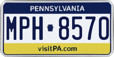 PA license plate MPH8570