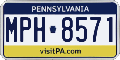 PA license plate MPH8571