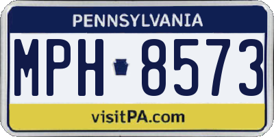 PA license plate MPH8573