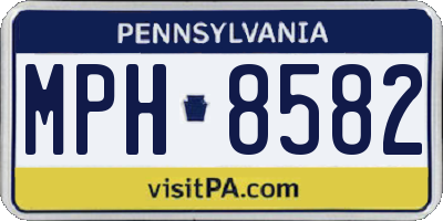 PA license plate MPH8582