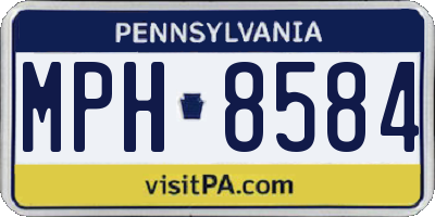 PA license plate MPH8584