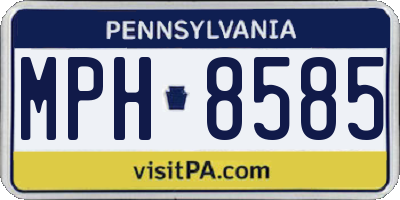 PA license plate MPH8585
