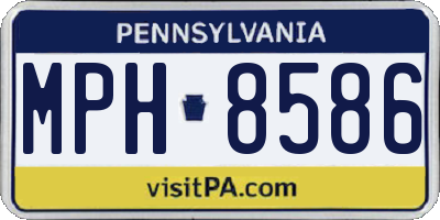 PA license plate MPH8586
