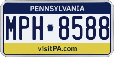 PA license plate MPH8588