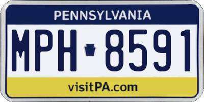 PA license plate MPH8591