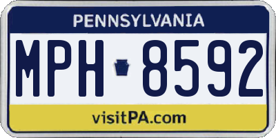 PA license plate MPH8592