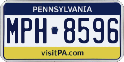 PA license plate MPH8596